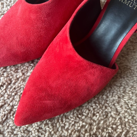 Vince Camuto Womens Suede Pointed Toe Sling Back Pumps Red Size 6 - Picture 5 of 12